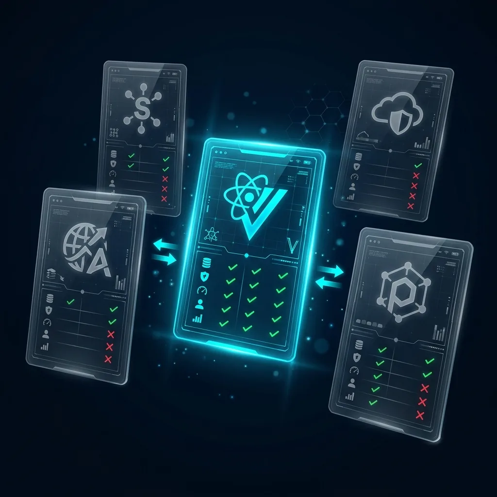 Five platform comparison cards with the top alternative highlighted