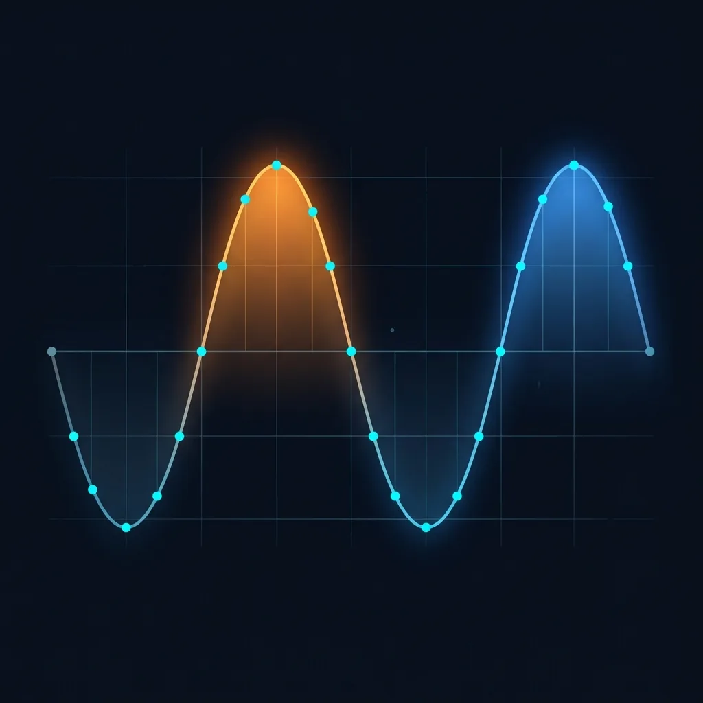 Sine wave indicating summer and winter demand spikes