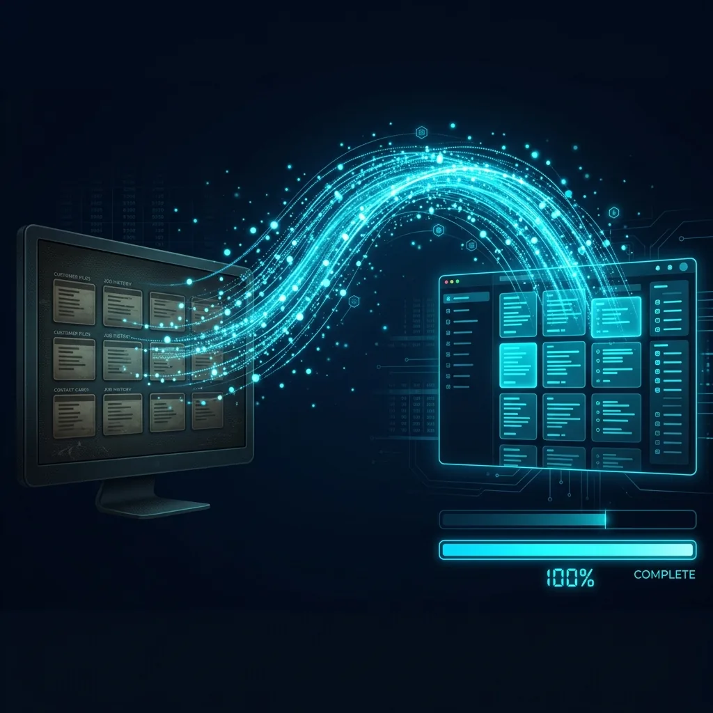 Data smoothly flowing between old and new systems