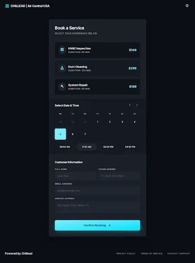 Chillead Customer Portal - live interactive demo
